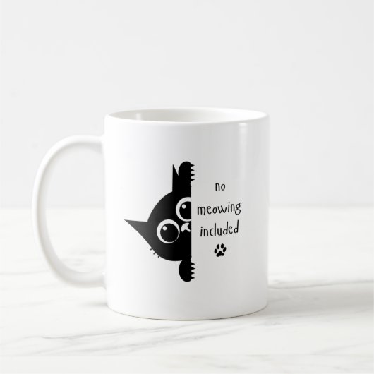 Tasse à café pour chat sans miaulement (Gauche)