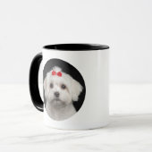 Tasse à café pour chien maltais, joli chiot, style (Devant gauche)