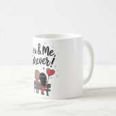 Tasse à café pour couple romantique (Devant droit)