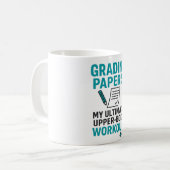 Tasse à café pour enseignant drôle – "Correction d (Devant gauche)