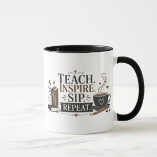 Tasse à café pour enseignant 'Enseigner Inspirer B
