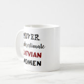 tasse à café pour femmes de Lettonie (Devant gauche)