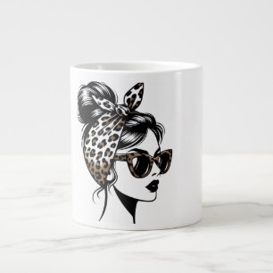 Tasse à café pour fille à motif léopard de mode