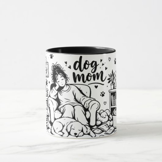 Tasse à café pour maman de chien (Centre)