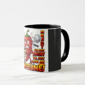 Tasse à café Powered By Caffeine Combo | Café drôl (Devant droit)