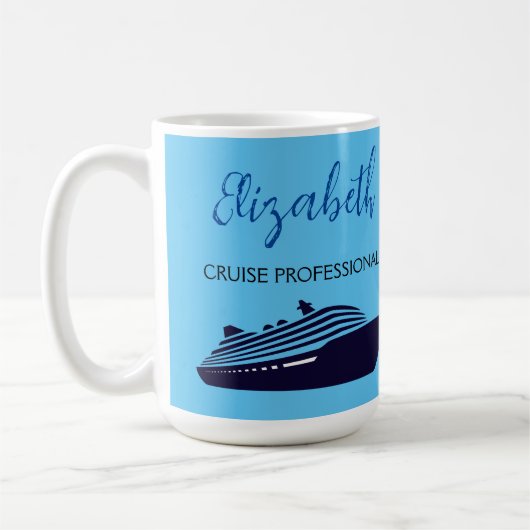 Tasse à café professionnelle de croisière bleue (Gauche)