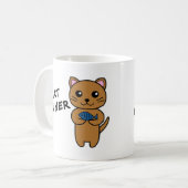 Tasse à café PROPRIÉTAIRE DE CHAT (Devant gauche)