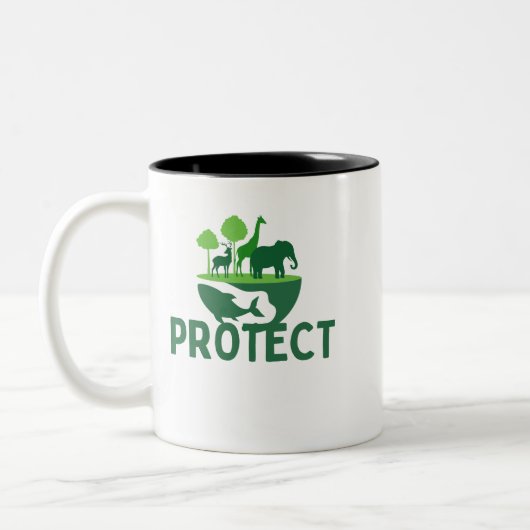Tasse à café Protégez la faune - Sauver la nature  (Gauche)