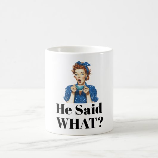 Tasse à café 'Qu'a-t-il dit ?' (Centre)