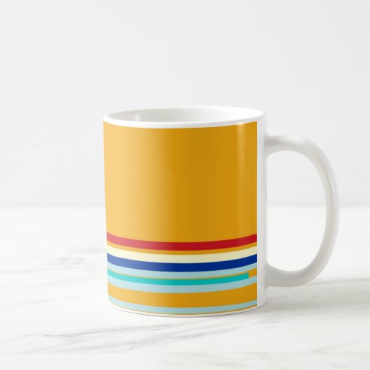 Tasse à café rayée jaune >Couleur vive (Droite)