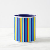 Tasse à café rayée rétro (Centre)