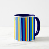 Tasse à café rayée rétro (Devant droit)