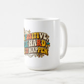 Tasse à café Restez Positive Rétro (Devant droit)