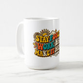 Tasse à café Restez Positive Rétro (Devant gauche)
