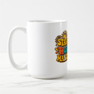 Tasse à café Restez Positive Rétro