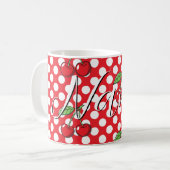 Tasse à café Rétro Cerise et Points (Devant gauche)