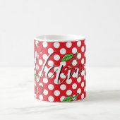 Tasse à café Rétro Cerise et Points (Centre)