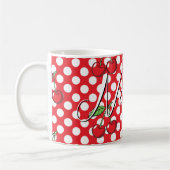 Tasse à café Rétro Cerise et Points (Gauche)