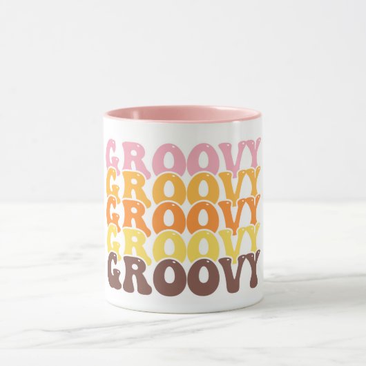 Tasse à café rétro groovy (Centre)