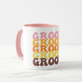 Tasse à café rétro groovy (Devant gauche)