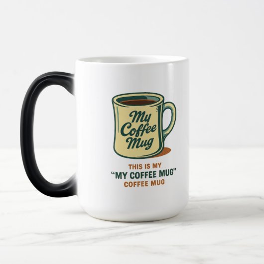 Tasse à café rétro humour design (Gauche)