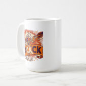 Tasse à café Retro Let's Rock (Devant gauche)