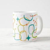 Tasse à café rétro mi-siècle Atomique avec éclat (Devant droit)