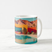 Tasse à café Rétro Oasis – Palm Springs (Devant droit)