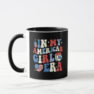 Tasse à café rétro patriotique de l'ère Groovy Ame