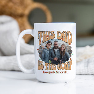 Tasse à café rétro pour papa 15oz avec photo