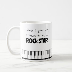 Tasse à café Rock Star Quand Je Grandirai