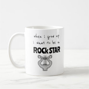 Tasse à café Rock Star Quand Je Grandirai