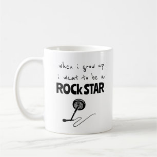Tasse à café Rock Star Quand Je Grandirai