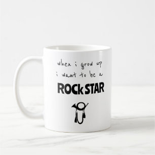 Tasse à café Rock Star Quand Je Grandis