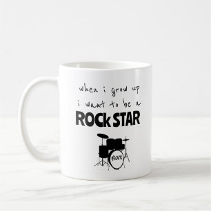 Tasse à café Rock Star Quand je serai grand
