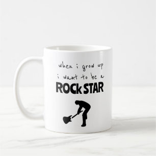 Tasse à café Rock Star Quand je serai grand