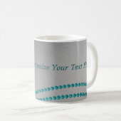 Tasse à café Rose Bleue avec Perles - Personnalise (Devant droit)