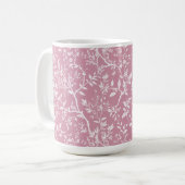 Tasse à café rose botanique (Devant gauche)