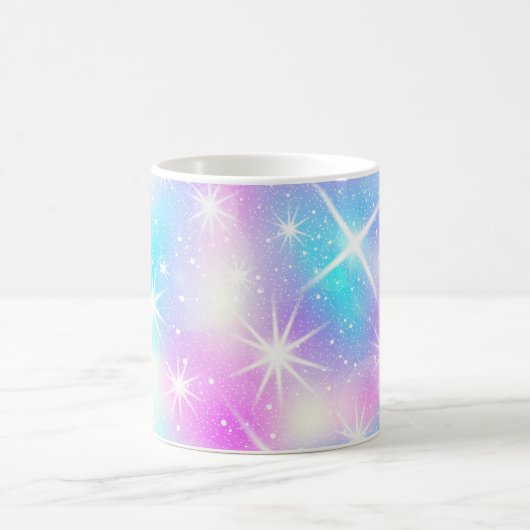 Tasse à café rose et bleu Iridescente, (Centre)