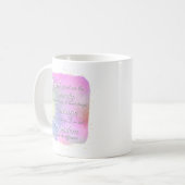 Tasse à café rose et or Prière de sérénité (Devant gauche)