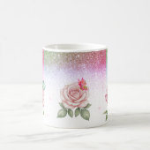 Tasse à café Rose Pailletée et Papillon (Centre)