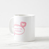 Tasse à café rose texturée mignonne (Devant gauche)