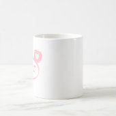 Tasse à café rose texturée mignonne (Centre)