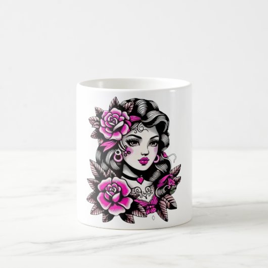 Tasse à café Roses pour femmes (Centre)