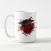 Tasse à café Roses Rouges Diplômé (Gauche)