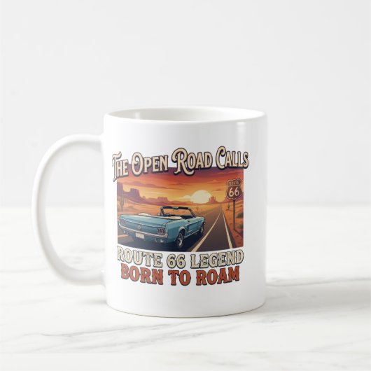 Tasse à café Route 66 vintage (Gauche)