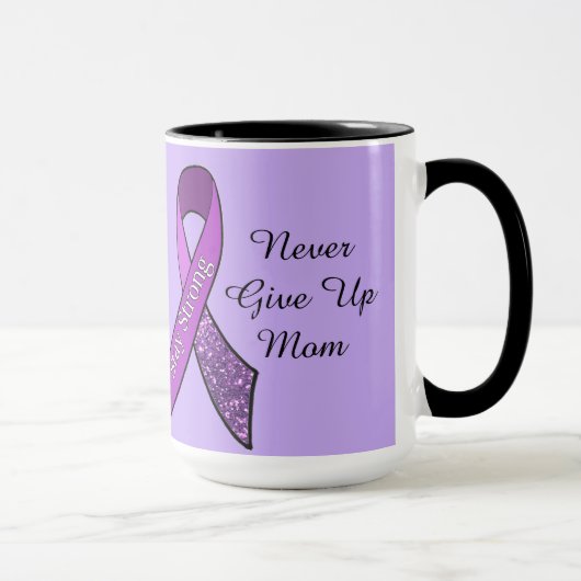 Tasse à café Ruban de sensibilisation violet pour  (Droite)