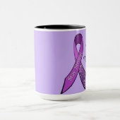 Tasse à café Ruban de sensibilisation violet pour  (Centre)