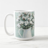 Tasse à café rustique de ferme Fleurs de coton (Gauche)
