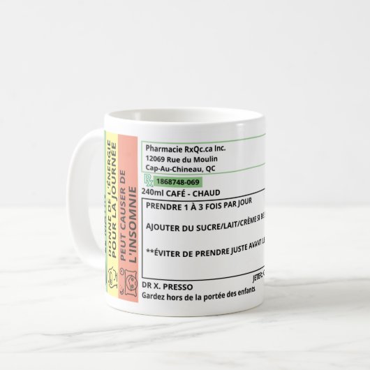Tasse à café RxQc.ca Coffee Mok (Voorkant links)